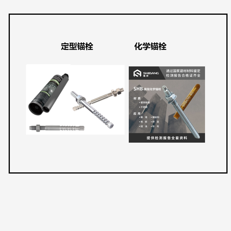 定型錨栓和化學錨栓之間的區別？你知道嗎？